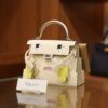 Kelly Doll Picto Epsom Nata/Lime/Mauve Sylvestre/Chai PHW