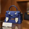 Kelly Doll Picto Epsom Bleu Royal/Nata/Gold/Bleu Indigo PHW
