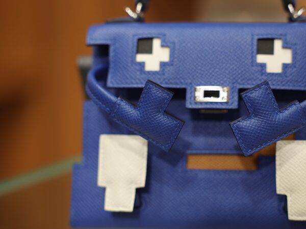 Kelly Doll Picto Epsom Bleu Royal/Nata/Gold/Bleu Indigo PHW