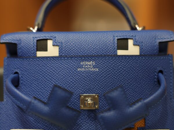 Kelly Doll Picto Epsom Bleu Royal/Nata/Gold/Bleu Indigo PHW