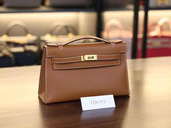 Kelly Pochette Swift Gold GHW