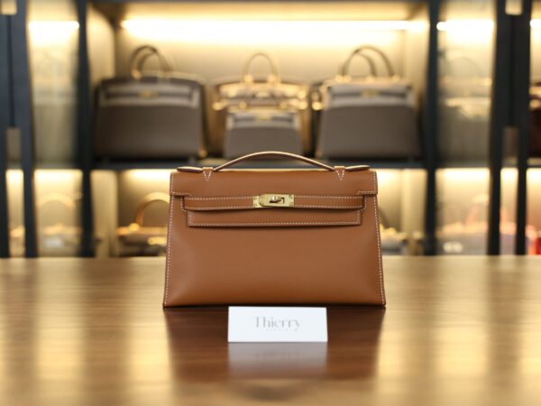 Kelly Pochette Swift Gold GHW