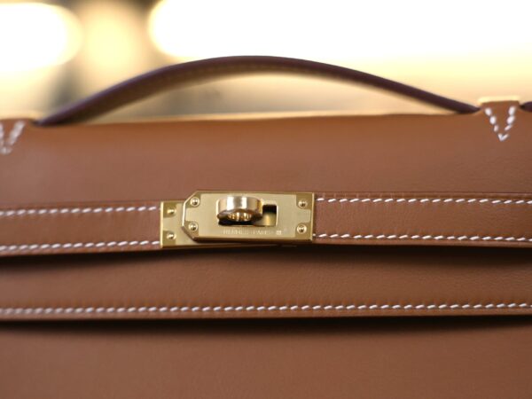 Kelly Pochette Swift Gold GHW
