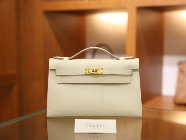 Kelly Pochette Swift Craie GHW