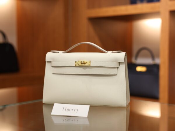 Kelly Pochette Swift Craie GHW