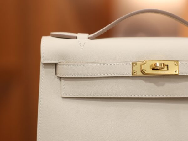 Kelly Pochette Swift Craie GHW