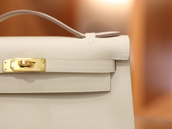 Kelly Pochette Swift Craie GHW