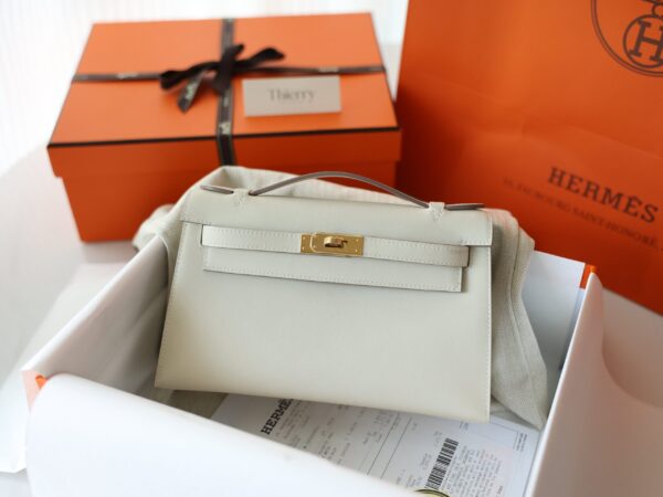 Kelly Pochette Swift Craie GHW
