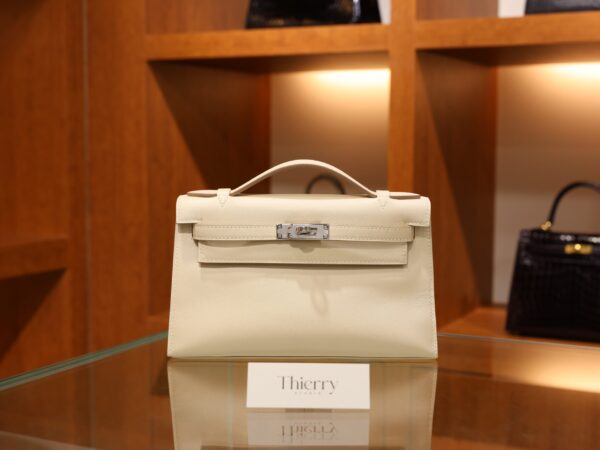 Kelly Pochette Swift Craie PHW