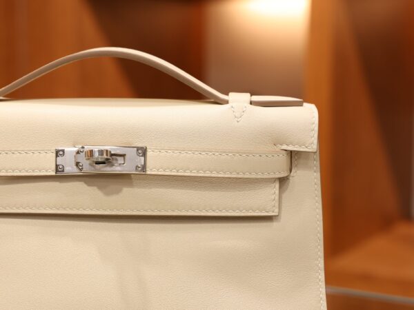Kelly Pochette Swift Craie PHW
