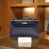 Kelly Pochette Swift Bleu Saphir GHW