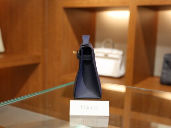 Kelly Pochette Swift Bleu Saphir GHW