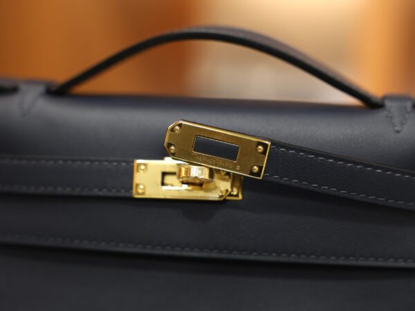 Kelly Pochette Swift Bleu Nuit GHW