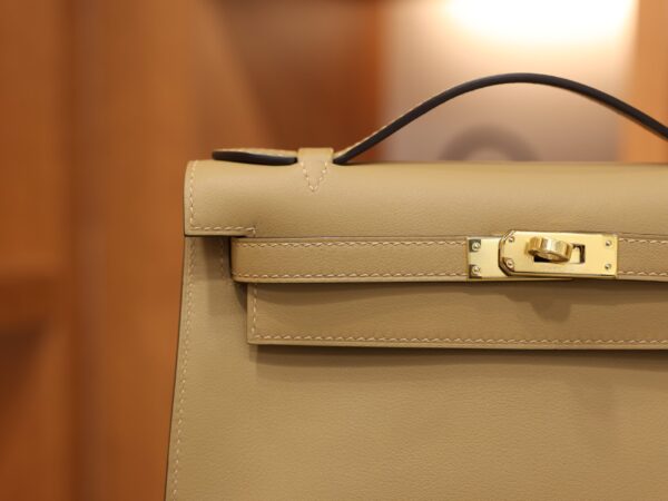 Kelly Pochette Swift Chai GHW