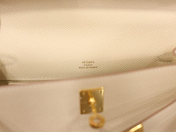 Kelly Pochette Epsom Craie GHW