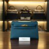 Kelly Pochette Epsom Vert Bosphore GHW