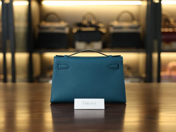 Kelly Pochette Epsom Vert Bosphore GHW