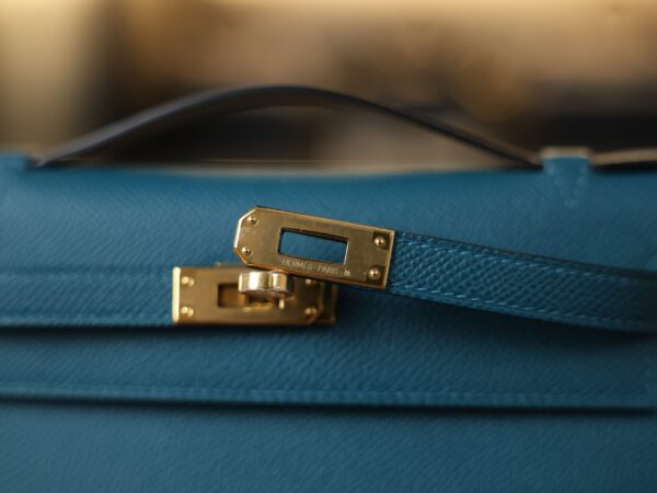 Kelly Pochette Epsom Vert Bosphore GHW