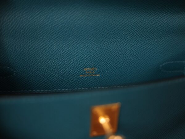 Kelly Pochette Epsom Vert Bosphore GHW
