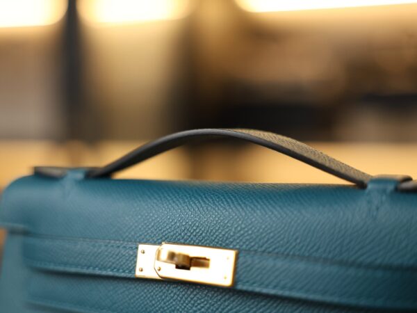 Kelly Pochette Epsom Vert Bosphore GHW