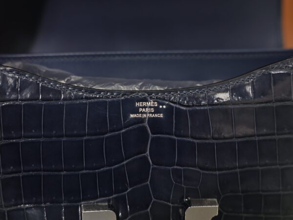 Constance 18 Shiny Alligator Bleu Tempete PHW