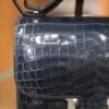Constance 18 Shiny Alligator Bleu Tempete PHW
