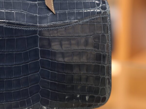 Constance 18 Shiny Alligator Bleu Tempete PHW