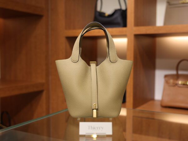 피코탄 18 끌레망스 베쥬 마르파 금장 001_JTB_1289 Picotin 18 Clemence Beige Marfa GHW